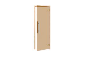 Drzwi do sauny THERMO OSIKA 8x20 Thermory Premium bezbarwne brąz grafit